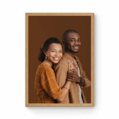 Quadro com Acetato e Moldura Carvalho