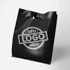 Sacola Plástica Personalizada com Alça Vazada