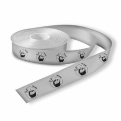 Fita de Cetim Personalizada Branca - Rolo de 50m