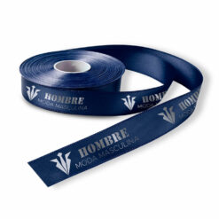 Fita de Cetim Personalizada Azul Marinho - Rolo de 50m