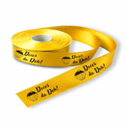 Fita de Cetim Personalizada Amarela - Rolo de 50m