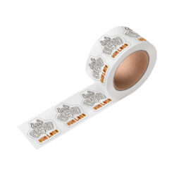 Rótulo BOPP Branco com Hotstamping e Impressão Colorida