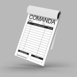 Bloco 10x15cm 1 Via em Preto