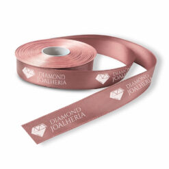 Fita de Cetim Personalizada Rosa Bebê - Rolo de 50m