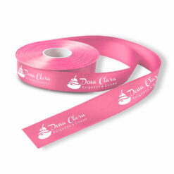 Fita de Cetim Personalizada Rosa Escuro - Rolo de 50m